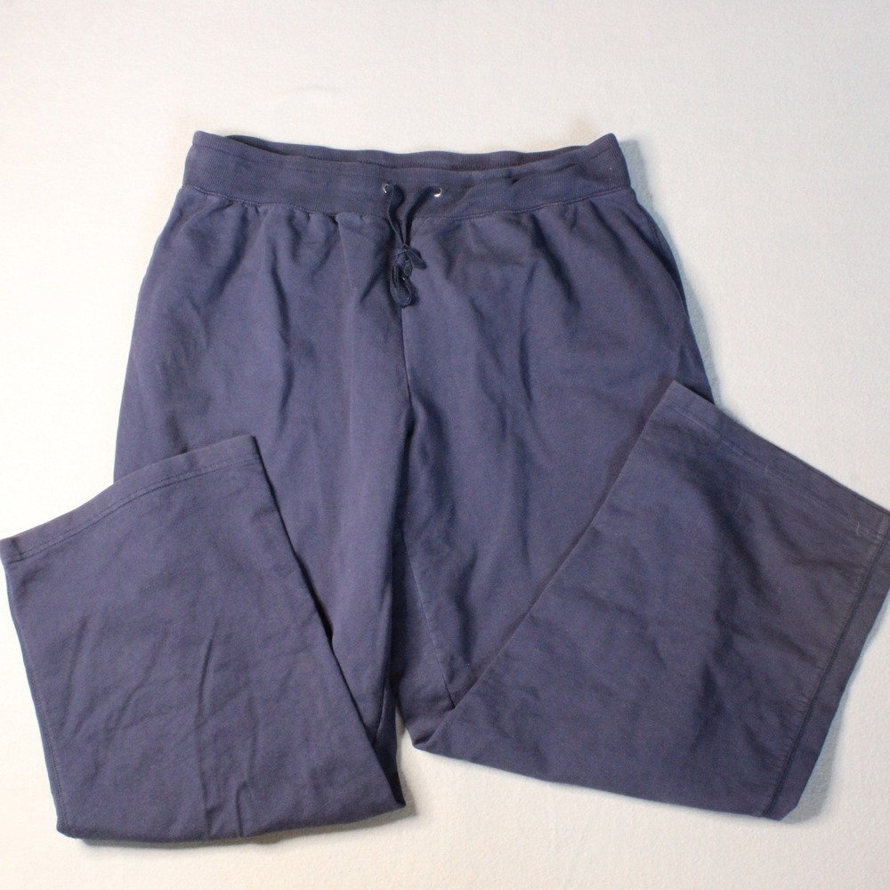SB Active Womens Navy Blue Drawstring Wide Leg Sweatpants Size 1X
